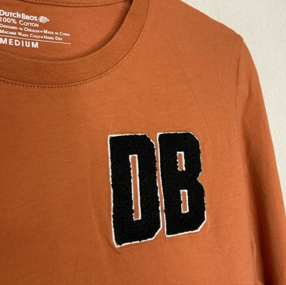 Dutch Bros Orange Long Sleeve Crewneck Tshirt Women's Medium - Picture 5 of 6